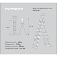 Трехсекционная лестница 8 ступеней Inforce 3x8 ЛП-03-08