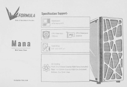 Корпус ATX Formula Mana, Midi-Tower, без БП, белый [mana w]