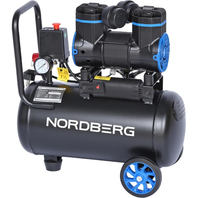 Компрессор безмасляный NORDBERG 220 В, ресивер 18 л, 170 л/мин NCEO10/170