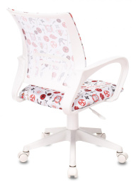 Кресло детское Бюрократ KD-W4, ткань, до 120кг, белый