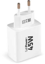 Сетевое зарядное устройство Digma DPW4A, USB-A, USB-C, 45Вт, 3A, белый [dpw4a5gx11wh]