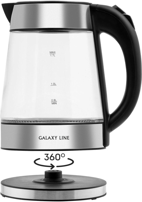 Чайник электрический GALAXY LINE GL 0561, 2200Вт, серебристый