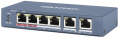 Коммутатор Hikvision DS-3E0106P-E/M B 6x100Мбит/с 4PoE+ 35W неуправляемый (DS-3E0106P-E/M(B))