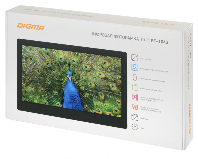 Цифровая фоторамка Digma PF-1043 IPS, 10.1", черный [pf1043bk]