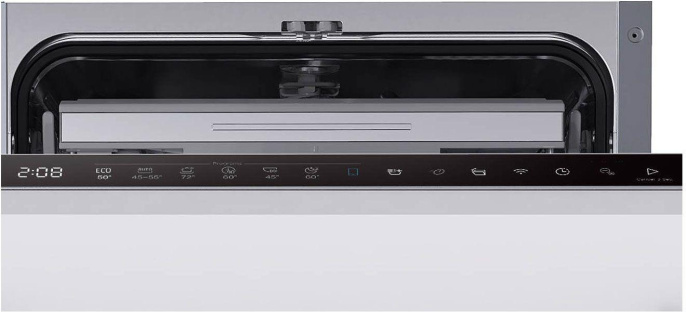 Встраиваемая посудомоечная машина Midea MID45S450i, узкая, ширина 44.8см, полновстраиваемая, загрузка 10 комплектов