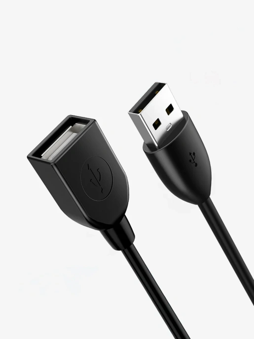 Удлинительный кабель CABLETIME CA14E (CT-AMAF2.0-PB0.5) 0.5 м, черный, ПВХ USB2.0 AM-AF