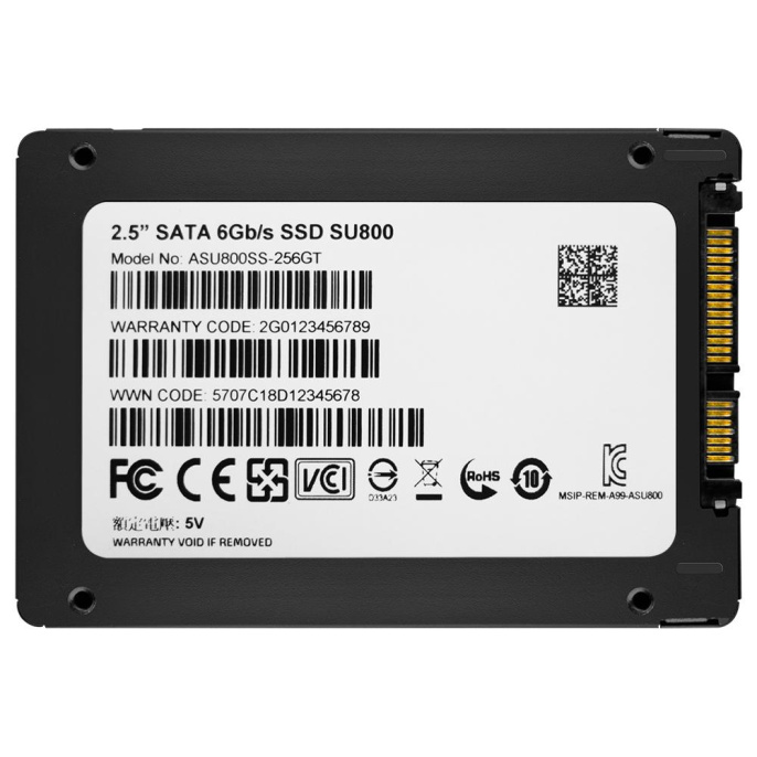 SSD накопитель 2.5" SATA-III A-Data 256GB Ultimate SU800 ASU800SS-256GT-C 3D TLC