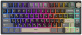 Клавиатура Royal Kludge R75 Phantom (черный, серый, проводная USB, подсветка RGB, горячая замена клавиш Hot Swap, K серебрянные switch)