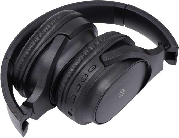 Наушники Digma BT-18, Bluetooth, накладные, черный [bt18b]