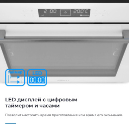 Духовой шкаф Электрический Zugel ZOE601W белый