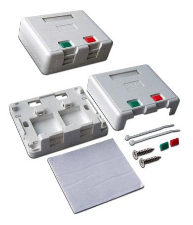 Розетка Lanmaster (NM-EL45X45-WH) настенная встраиваемая 45x45x41мм без крышки Mosaic белый