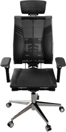 Кресло руководителя эргономичное Метта Yoga Spine Triumph B2 Черный CC.50.15.13A Infinity Easy Clean экокожа/сетка с подголов. крестов. алюминий хром (Z509734677)