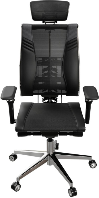 Кресло руководителя МЕТТА Yoga Spine Triumph B2 (Черный CC.50.15.13A), экокожа/сетка, до 150кг, синхромеханизм, регулируемые 6D подлокотники,  черный
