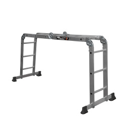 Лестница-трансформер алюминиевая SKIPER TRL4-3Y 4x3шт, 344см, выс. помоста 94см, шир. 35см, 150кг