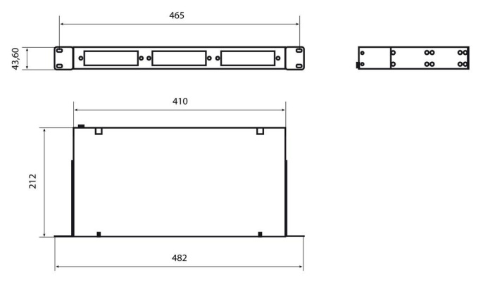 Бокс Hyperline FO-19R-1U-3xSLT-W140H42-24UN-BK FO-19R-1U-3XSLT-W140H42-24UN 19" 1U 24x упак.:1шт