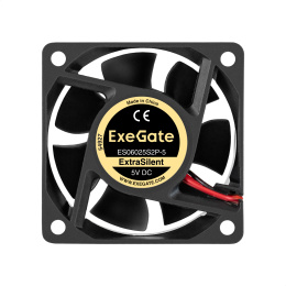 Вентилятор 5В DC ExeGate ExtraSilent ES06025S2P-5 (60x60x25 мм, Sleeve bearing (подшипник скольжения), 2pin, 2300RPM, 18dBA) EX299926RUS
