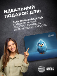 Коврик для мыши Cactus Bird 220x180x2мм (CS-MPC-P13XS)