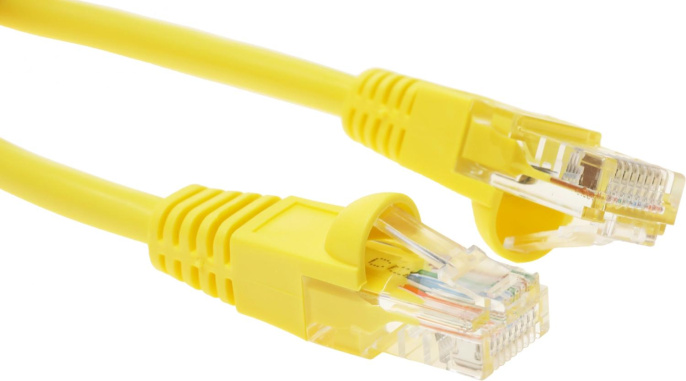Патч-корд cat.5E molded 1м желтый RJ-45 m -RJ-45 m упак.:1шт LANMASTER