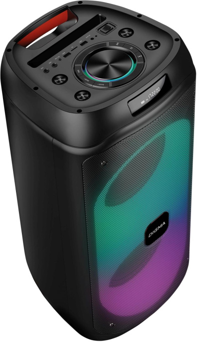 Музыкальный центр Digma D-MC1722, 60Вт, с караоке, Bluetooth, FM, USB, micro SD, черный