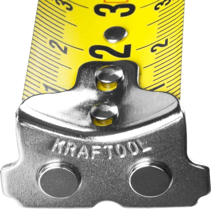 Рулетка строительная Kraftool Grand, 5м x 25мм, с магнитным зацепом [34022-05-25]