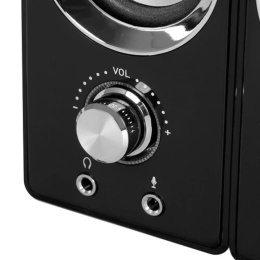 Oklick OK-116 2.0 черный 6Вт портативные