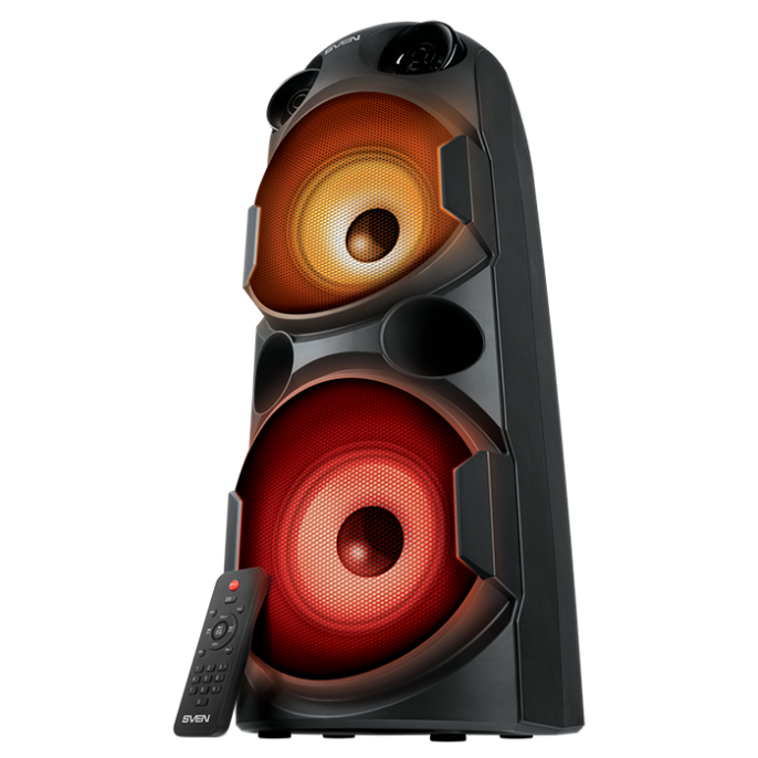 Портативная акустика SVEN АС PS-750, черный 80 Вт, TWS, Bluetooth, FM, USB, microSD, LED-дисплей, 4400мА*ч SV-019617