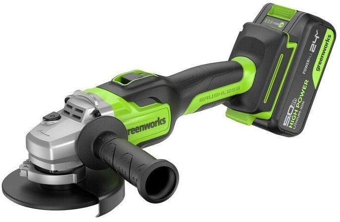 Углошлифовальная машина Greenworks GD24AG 10500об/мин рез.шпин.:M14 d 125мм 3200207CUG