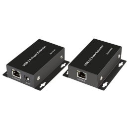 ORIENT VE02U4P, USB2.0 extender, удлинитель до 50 м по витой паре Cat6/6е, USB2.0 хаб 4 порта, питание от внешнего БП 31322