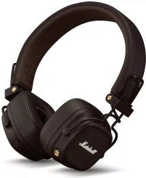 Наушники Marshall Major V Коричневый (1006834) (беспроводные, с микрофоном, накладные, портативные, съёмный аудиокабель, Bluetooth 5.3, частотный диапазон: 20-20000 Гц, быстрая зарядка, время работы: 100 ч)