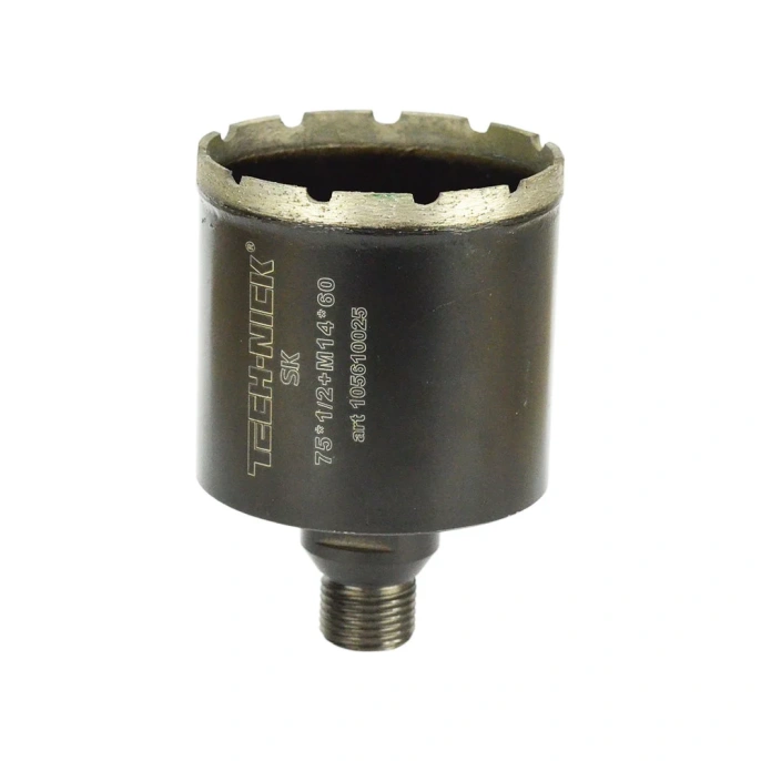 Коронка алмазная, спекание 75х60 мм, 1/2/M14 SK TECH-NICK 105610025