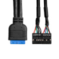 Планка USB на переднюю панель ExeGate U3H-627S, 3,5", 2*USB3.0+HD Audio Combo, черная, металл, подсоед. к MB EX298351RUS