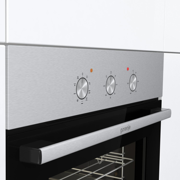 Духовой шкаф электрический Gorenje BO6727E03NX, 73л, дверца с 2 стеклами, черный