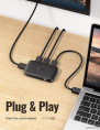 Переключатель UGREEN CM332 80125 HDMI Switcher 3 In 1 Out 4K@30HZ. Цвет: серый (80125_)