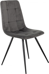 Стул для дома Бюрократ CH-K1 т.серый Holland 18 металл черный на ножках CH-K1_1/HL18