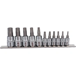 Набор головок торцевых JTC 1/4"-3/8" TORX Т10Н-Т60Н с отверстием 11 предметов -3902 708263 JTC-3902