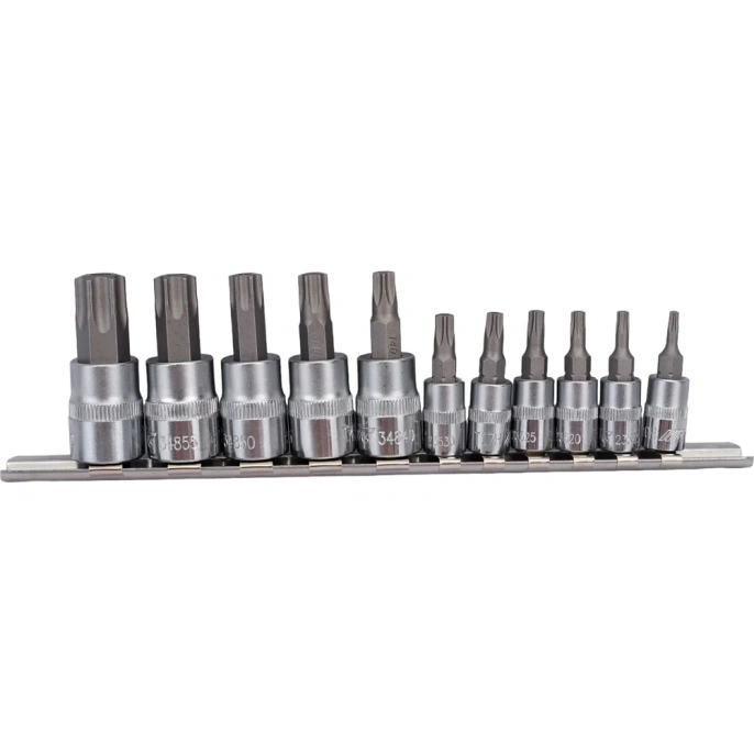 Набор головок торцевых JTC 1/4"-3/8" TORX Т10Н-Т60Н с отверстием 11 предметов -3902 708263 JTC-3902