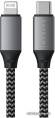 Кабель Satechi USB-C to Lightning MFI Cable. Длина кабеля: 25 см. Цвет: серый космос. (ST-TCL10M)