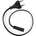 Кабель питания техники Cablexpert CEE 7/16 - C7, 0,5м, VDE, 2-pin, 2х0,75, черный PC-184-VDE-0.5M