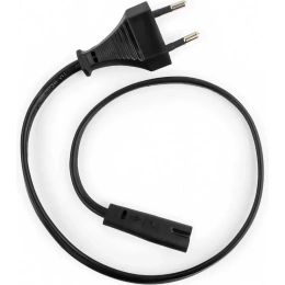 Кабель питания техники Cablexpert CEE 7/16 - C7, 0,5м, VDE, 2-pin, 2х0,75, черный PC-184-VDE-0.5M