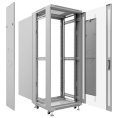 Cabeus SH-05C-12U60/60 Шкаф монтажный телекоммуникационный 19" напольный для распределительного и серверного оборудования 12U 600x600x730mm (ШхГхВ) передняя стеклянная и задняя сплошная металлическая двери, ручка с замком, цвет серый (RAL 7035)