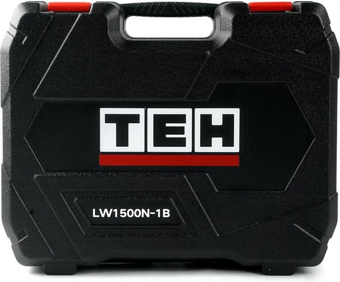 Гайковерт TEH LW1500N-1B (мах крутящий момент: 1500 нм, 3 режима работы, патрон: 3/4 дюйма с отверстием и фрикционным кольцом,комплектация: акб 6ач, зу, кейс)