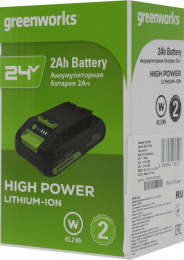 Батарея аккумуляторная Greenworks G24HP2 24В 2Ач Li-Ion 2957707
