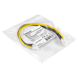 Удлинитель кабеля питания материнской платы +12V ExeGate EX-EXT-8M8F-0.3 8pin EPS12V M/8pin EPS12V F, 0,3м EX295553RUS