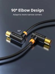 Кабель CABLETIME CF35L (CT-AV101-10-W2) 2 м, TV/антенны, 90 градусов, 75 Ом, белый