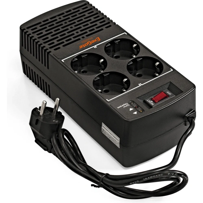 Стабилизатор ExeGate Power AD5000-600 600VA/300W, диапазон 150-280В, 4 евророзетки 285937