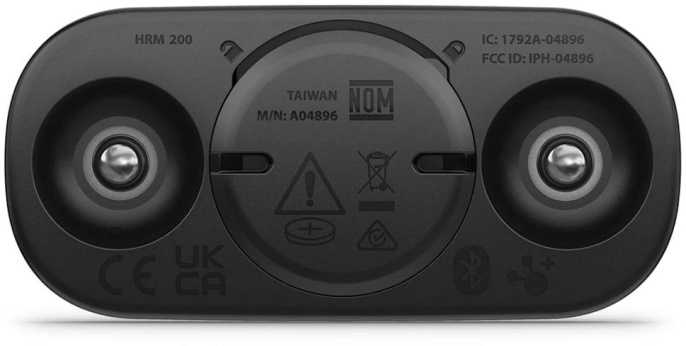 Фитнес-трекер Garmin HRM 200 Heart rate sensor корп.:черный рем.:черный 010-13388-00