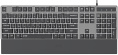 Клавиатура HAFF Gravix (KBD-GK150) (мембранная, проводная: USB, алюминиевая панель, подставка под запястье, RGB- подсветка, 1.6 м плетеный кабель, цвет: серебристый)