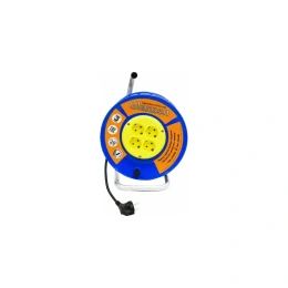 Силовой удлинитель на катушке GLANZEN 4 гнезда 20 м ПВС 3x1,5 EB-20-019 00-00006727