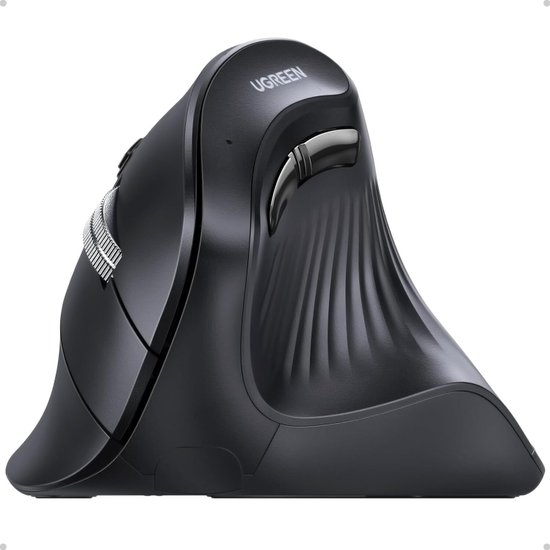 Беспроводная компьютерная мышь вертикальная UGREEN MU008 25444 Wireless Vertical Mouse 2.4 GHz&BT. Цвет: черный (25444_)