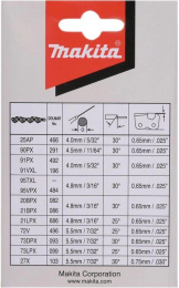 Цепь для цепных пил Makita 191H11-5 3/8" 52звен.